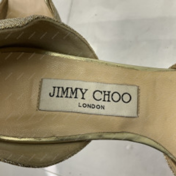 Jimmy Choo glitter gold Esther 60 size 39.5 - Picture 6 of 9